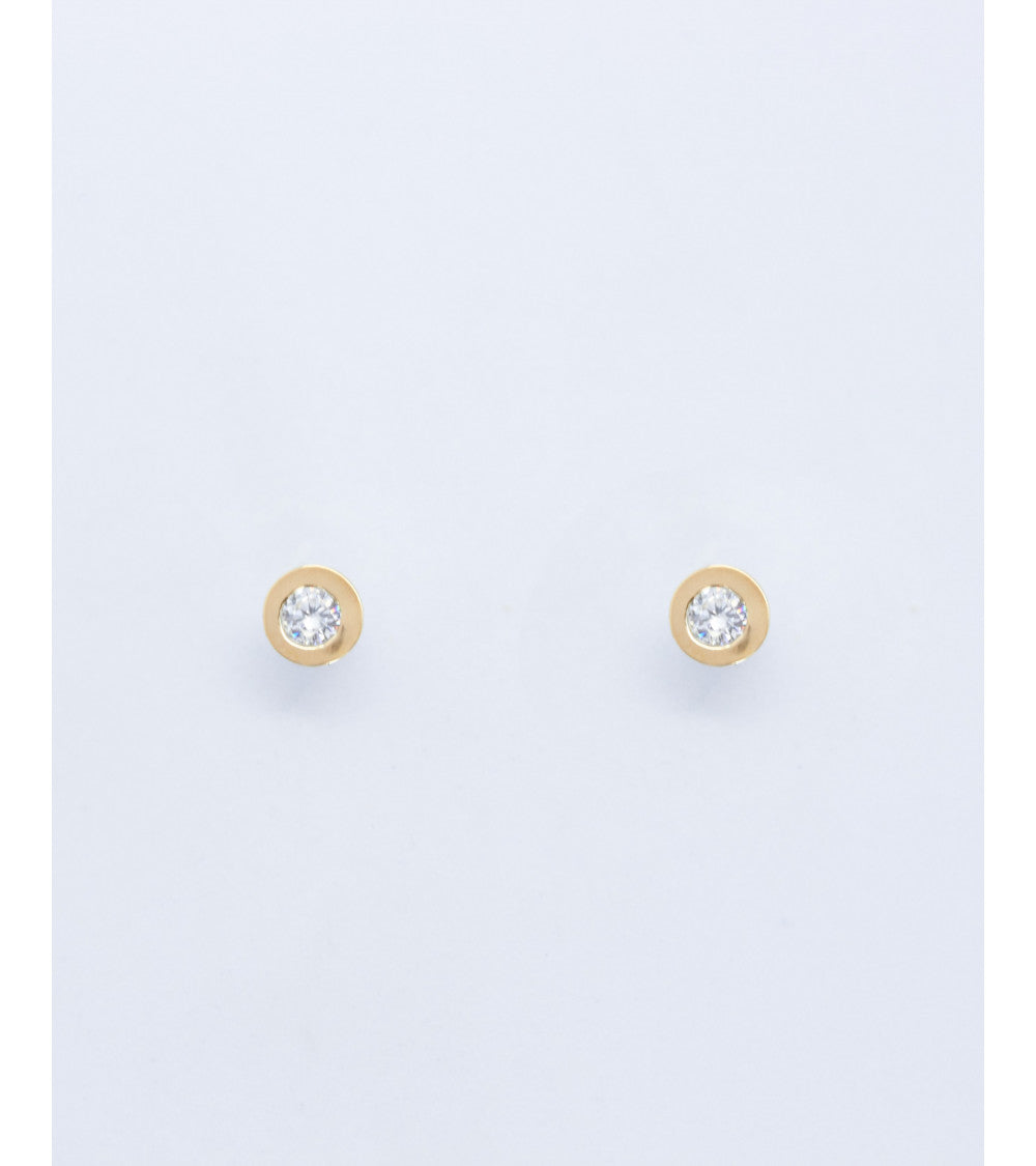 Captivating Earrings | 925 Sterling Silver Earrings with Zircon and 18k Gold Leaf