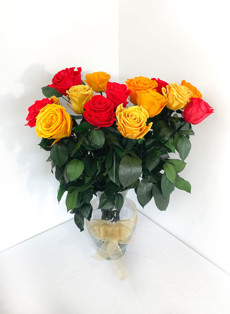 RADIANT - Eternal Roses Colorful Bouquet – Aluna Bouquets