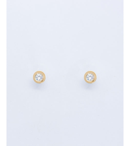 Captivating Earrings | 925 Sterling Silver Earrings with Zircon and 18k Gold Leaf